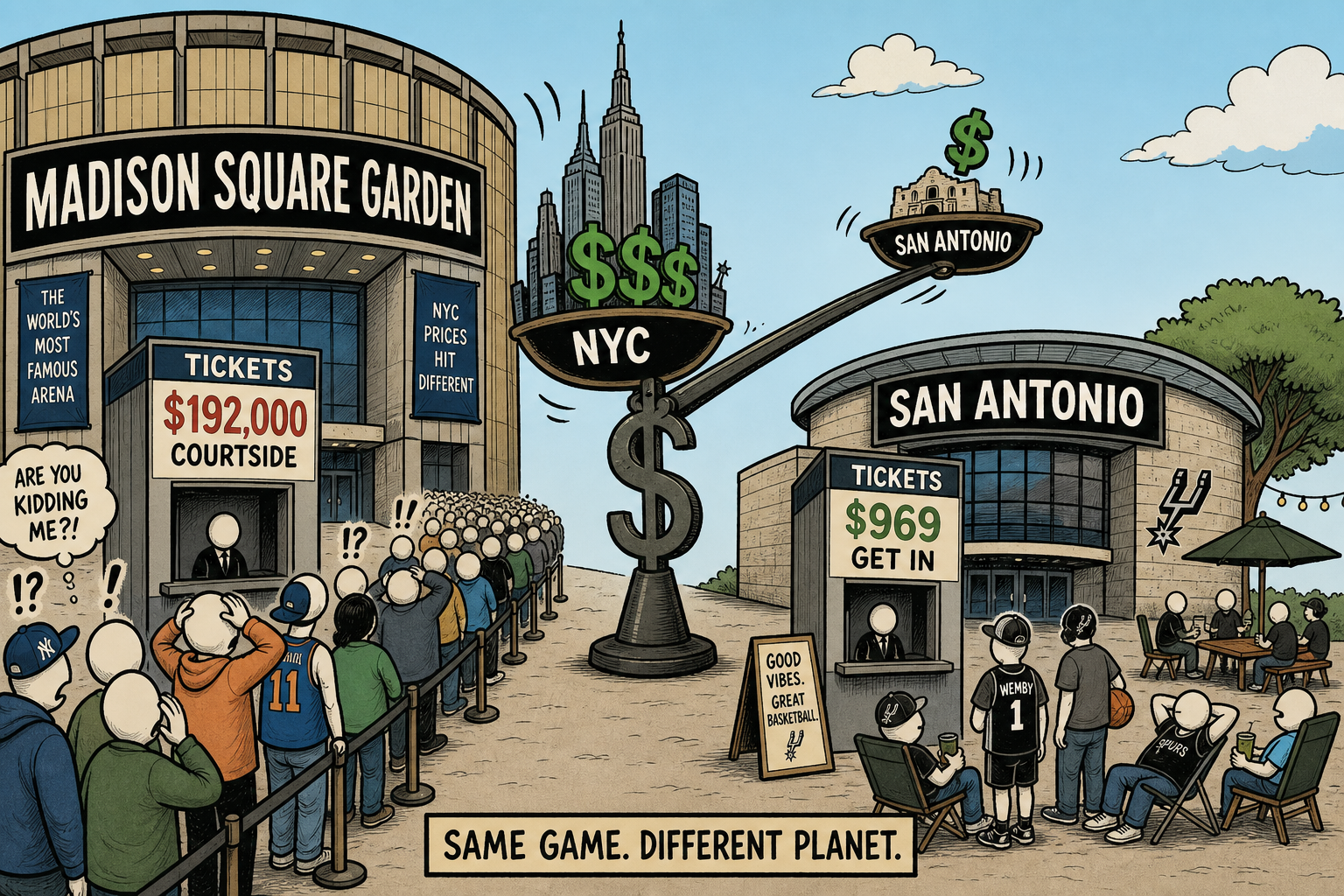 Fly to San Antonio. See Two Games. Come Home. Still Cheaper Than One MSG Nosebleed.