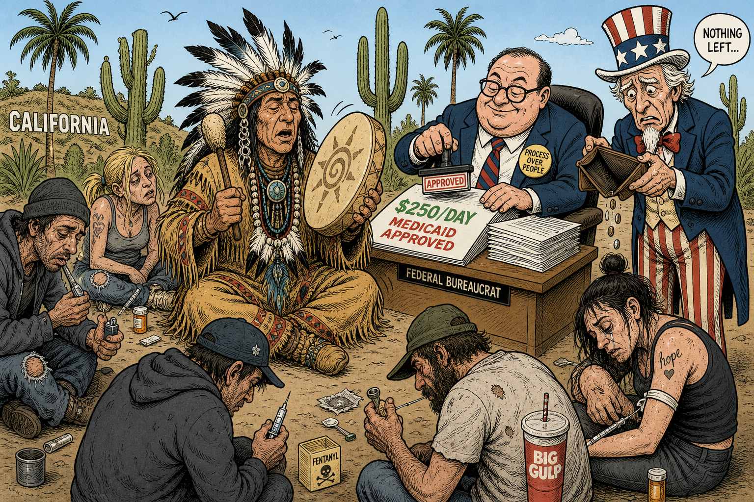 California Is Billing Medicaid $826/Day for Shamanic Drum Circles. Vance Froze $1.3 Billion.
