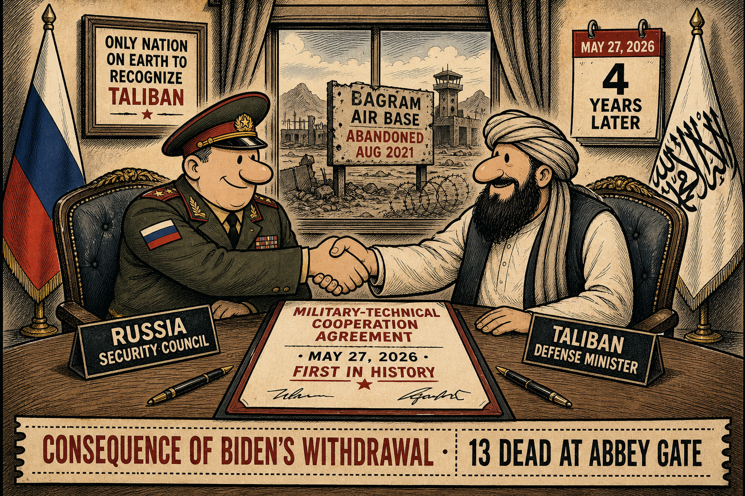 Russia Just Signed a Military Pact With the Taliban. Biden Handed Moscow This Opening in August 2021.