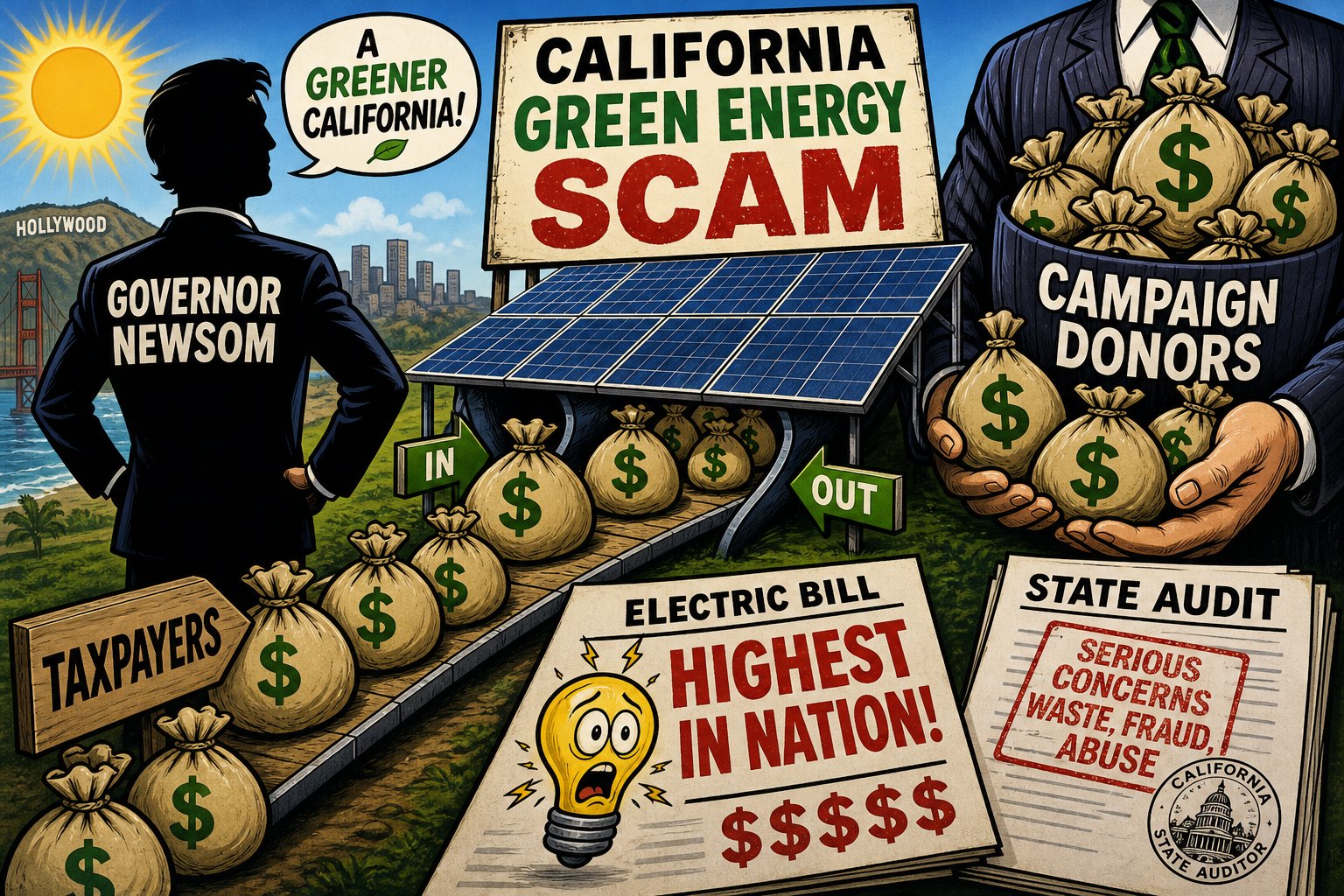 Inside Gavin Newsom's Solar Scam — $900M Spent, 7% Delivered, Donors Enriched