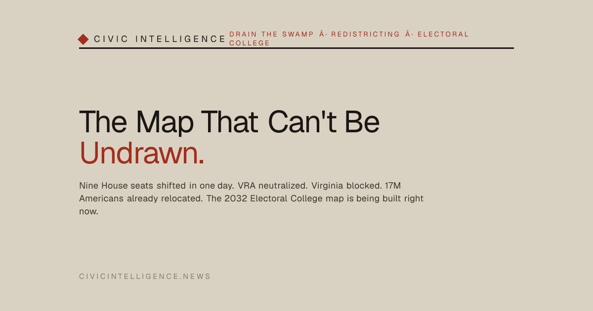 The Map That Can't Be Undrawn — Civic Intelligence — Civic Intelligence